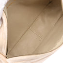 CHANEL Matelasse Shoulder Bag Lamb Skin White Gold CC Auth BA14472-9