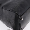CARTIER Hand Bag Leather Black Silver Auth BA14473-10