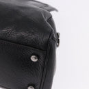 CARTIER Hand Bag Leather Black Silver Auth BA14473-11