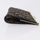 Christian Dior Trotter Canvas Clutch Bag Navy Gold Auth BA14475-4
