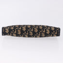 Christian Dior Trotter Canvas Clutch Bag Navy Gold Auth BA14475-7