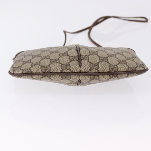 GUCCI GG Supreme Web Sherry Line Bag PVC Beige Gold 904 02 047 Auth BA14476