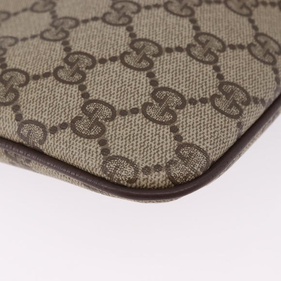 GUCCI GG Supreme Web Sherry Line Bag PVC Beige Gold 904 02 047 Auth BA14476