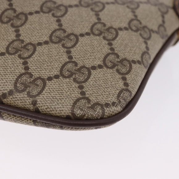 GUCCI GG Supreme Web Sherry Line Bag PVC Beige Gold 904 02 047 Auth BA14476