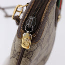 GUCCI GG Supreme Web Sherry Line Bag PVC Beige Gold 904 02 047 Auth BA14476-15