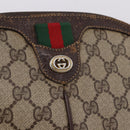 GUCCI GG Supreme Web Sherry Line Bag PVC Beige Gold 904 02 047 Auth BA14476-16