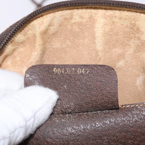 GUCCI GG Supreme Web Sherry Line Bag PVC Beige Gold 904 02 047 Auth BA14476