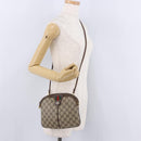 GUCCI GG Supreme Web Sherry Line Bag PVC Beige Gold 904 02 047 Auth BA14476-23
