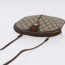 GUCCI GG Supreme Web Sherry Line Bag PVC Beige Gold 904 02 047 Auth BA14476-7