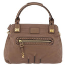 Chloe Hand Bag Leather 2way Brown Gold Auth BA14477A-13