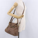 Chloe Hand Bag Leather 2way Brown Gold Auth BA14477A-26