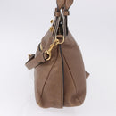 Chloe Hand Bag Leather 2way Brown Gold Auth BA14477A-3