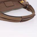 Chloe Hand Bag Leather 2way Brown Gold Auth BA14477A-7