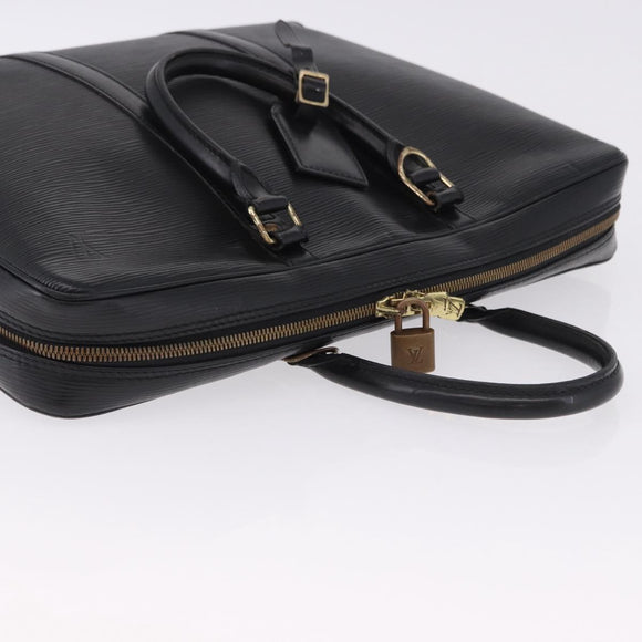 LOUIS VUITTON Epi Porte Documents Voyage Business Bag Black M40321 Auth BA14478