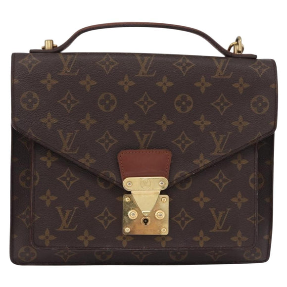 LOUIS VUITTON Monogram Monceau 28 Hand Bag M51185 LV Auth BA14480