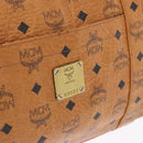 MCM Vicetos Logogram Tote Bag PVC Leather Brown Gold Auth BA14482A-12