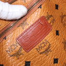 MCM Vicetos Logogram Tote Bag PVC Leather Brown Gold Auth BA14482A-17