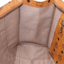 MCM Vicetos Logogram Tote Bag PVC Leather Brown Gold Auth BA14482A-19