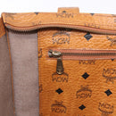 MCM Vicetos Logogram Tote Bag PVC Leather Brown Gold Auth BA14482A-20