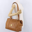 MCM Vicetos Logogram Tote Bag PVC Leather Brown Gold Auth BA14482A-22