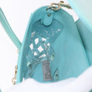VERSACE Hand Bag Patent leather 2way Green Gold Auth BA14483-24