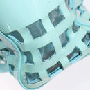 VERSACE Hand Bag Patent leather 2way Green Gold Auth BA14483-10