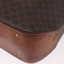 CELINE Macadam Canvas Shoulder Bag PVC Leather Brown Gold Auth BA14485-18