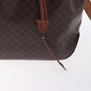 CELINE Macadam Canvas Shoulder Bag PVC Leather Brown Gold Auth BA14485-19