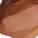 CELINE Macadam Canvas Shoulder Bag PVC Leather Brown Gold Auth BA14485-11