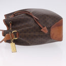 CELINE Macadam Canvas Shoulder Bag PVC Leather Brown Gold Auth BA14485-5
