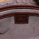 FENDI Zucca Canvas Mamma Baguette Shoulder Bag Brown Black Auth BA14486V-18