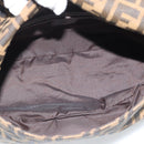 FENDI Zucca Canvas Mamma Baguette Shoulder Bag Brown Black Auth BA14486V-10