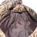 FENDI Zucca Canvas Mamma Baguette Shoulder Bag Brown Black Auth BA14486V-19