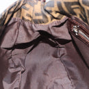 FENDI Zucca Canvas Mamma Baguette Shoulder Bag Brown Black Auth BA14486V-20
