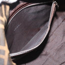 FENDI Zucca Canvas Mamma Baguette Shoulder Bag Brown Black Auth BA14486V-22
