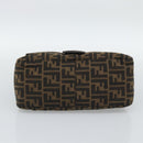 FENDI Zucca Canvas Mamma Baguette Shoulder Bag Brown Black Auth BA14486V-5