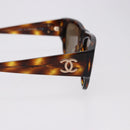 CHANEL Sunglasses plastic Brown CC Auth BA14488M-7