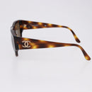 CHANEL Sunglasses plastic Brown CC Auth BA14488M-8