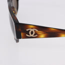CHANEL Sunglasses plastic Brown CC Auth BA14488M-9