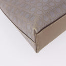 Salvatore Ferragamo Gancini Hand Bag Leather Gray Gold Auth BA14490A-12