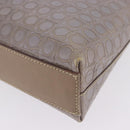 Salvatore Ferragamo Gancini Hand Bag Leather Gray Gold Auth BA14490A-13
