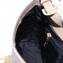 Salvatore Ferragamo Gancini Hand Bag Leather Gray Gold Auth BA14490A-18