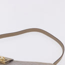 Salvatore Ferragamo Gancini Hand Bag Leather Gray Gold Auth BA14490A-8