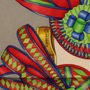 HERMES Carre 90 Scarf ”LES RUBANS DU CHEVAL” Silk Gray Auth BA14492-12