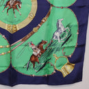 HERMES Carre 90 Scarf ”Pampa” Silk Green Auth BA14493-10