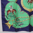 HERMES Carre 90 Scarf ”Pampa” Silk Green Auth BA14493-8