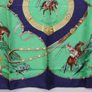 HERMES Carre 90 Scarf ”Pampa” Silk Green Auth BA14493-9