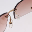FENDI Sunglasses metal Red Auth BA14498-9