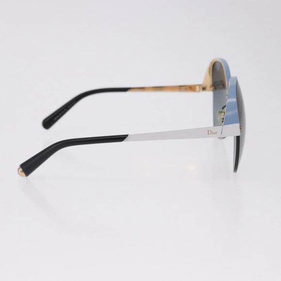 Christian Dior Sunglasses metal Light Blue Black Auth BA14499A