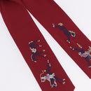 HERMES Shush Hair Tie Silk Knight's Constellation Bordeaux Auth BA14501M-3